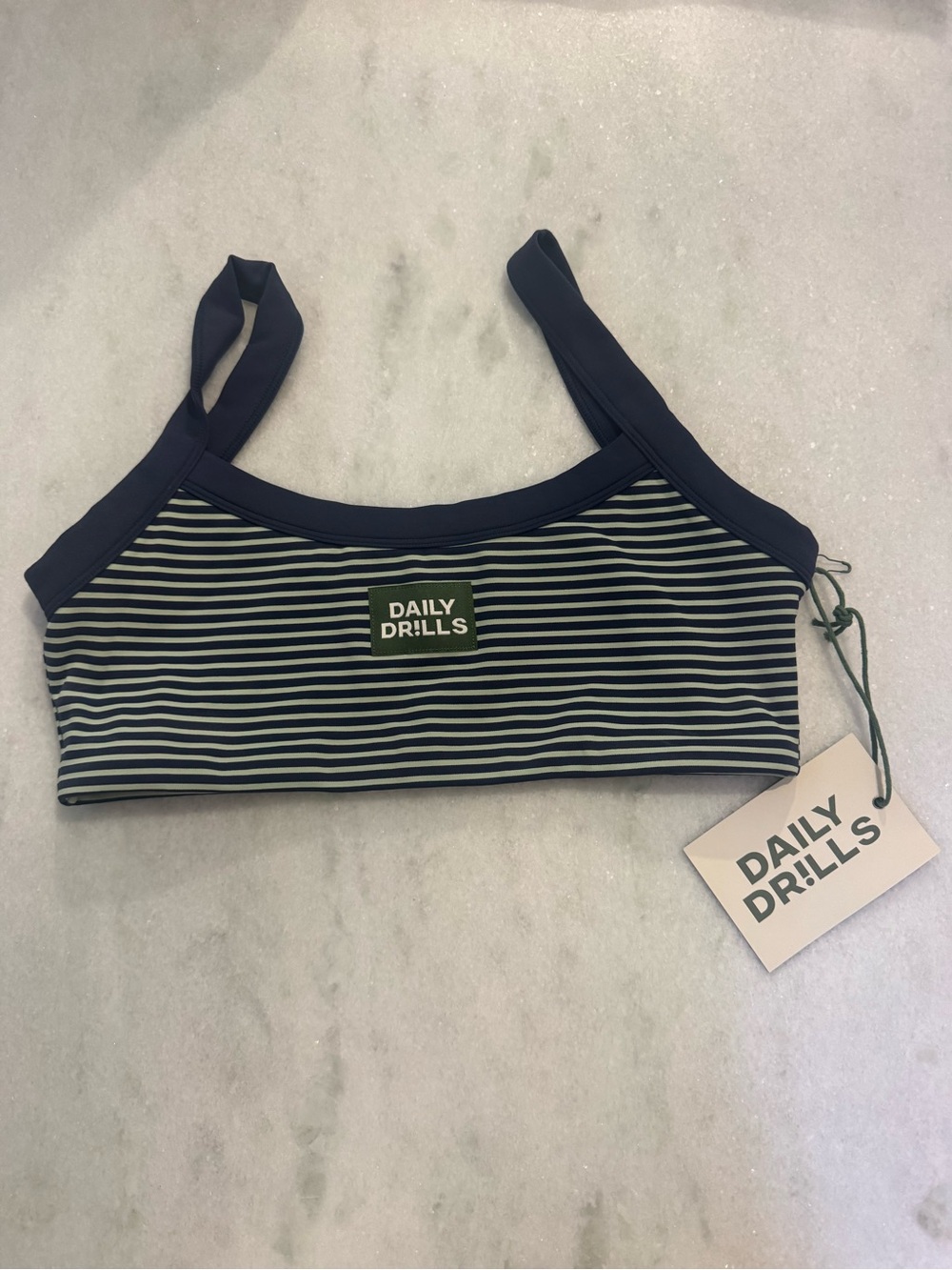 Daily Drills Navy and Mint Stripe Play! Everyday Bra